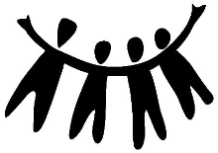 Four Paper Dolls with connected Arms